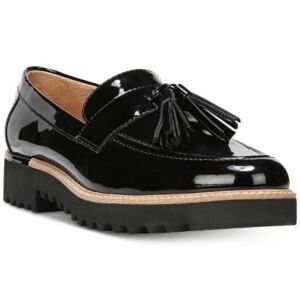 Franco Sarto Women's Carolynn Lug Sole Tassel Loafers -Blac Faux Not in a box